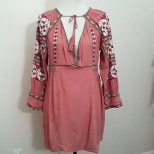 Free People All My Life Summer Rose Plunge Dress